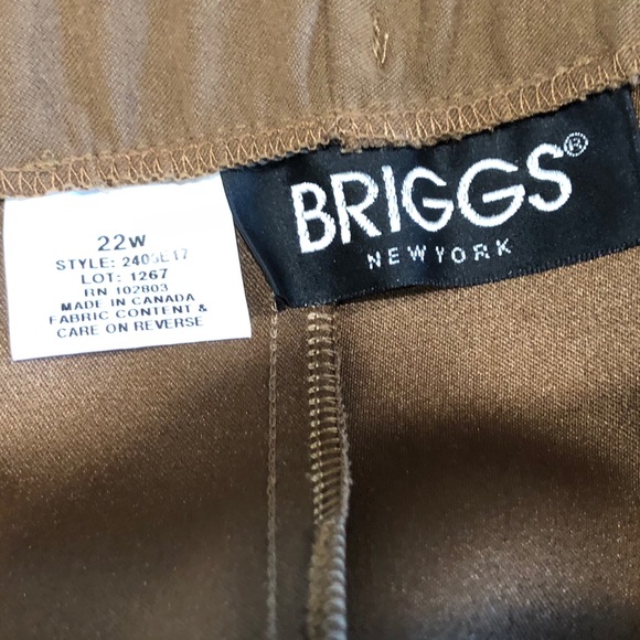 Briggs New York 2 pc Brown pantsuit 3X/22W - Picture 6 of 6
